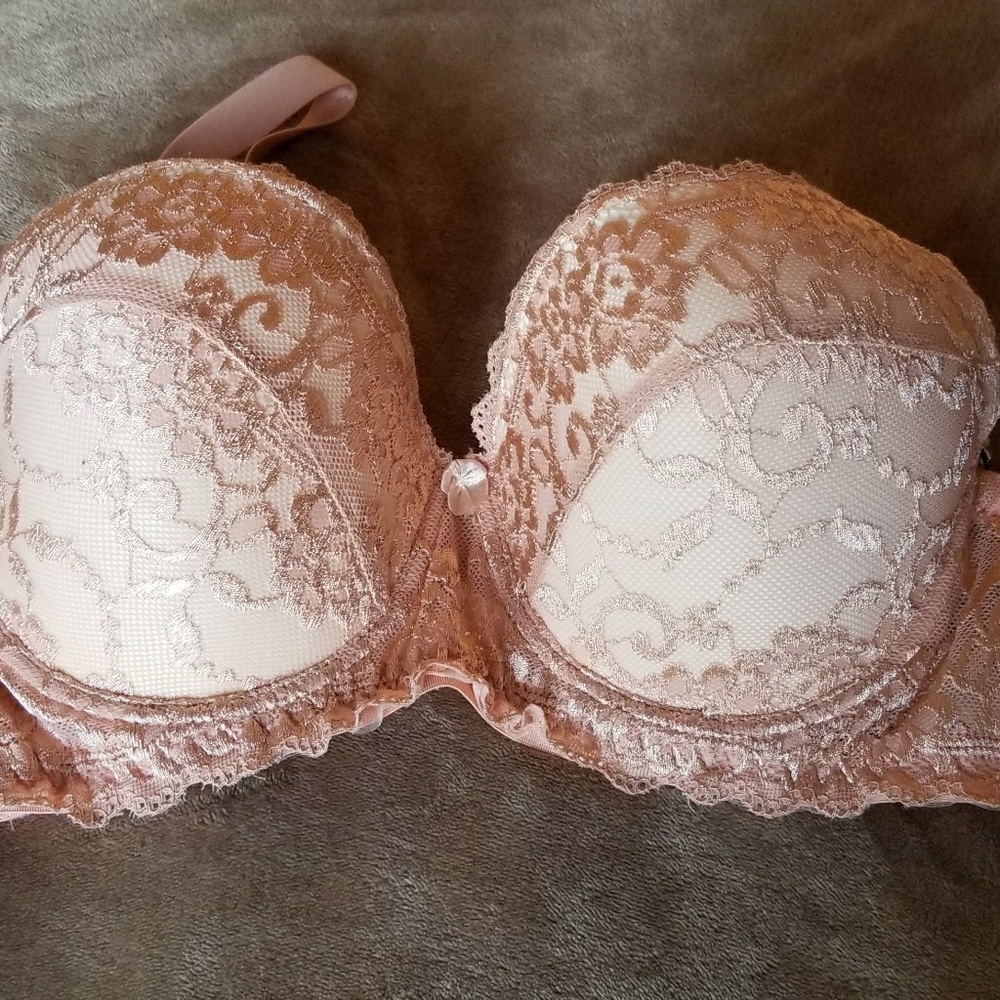 Beige lacy bra